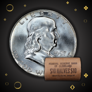 ORIGINAL BANK ROLLS of Benjamin Franklin Half Dollars
